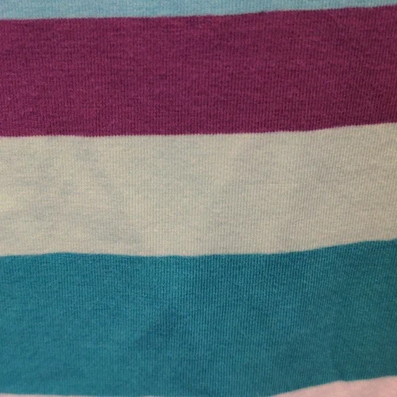 Columbia PFG Omni Wick Women's Size XL Striped Short Sleeve Popover Top - Picture 6 of 13